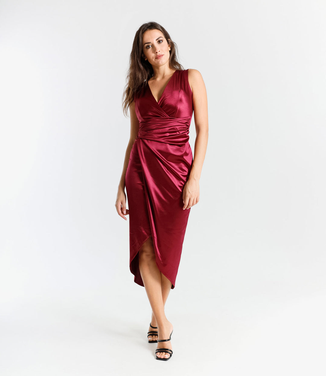 Long Sleeveless Satin Dress Eleonora