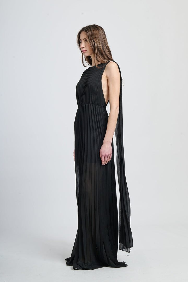 Elegant Long Pleated Dress Alice