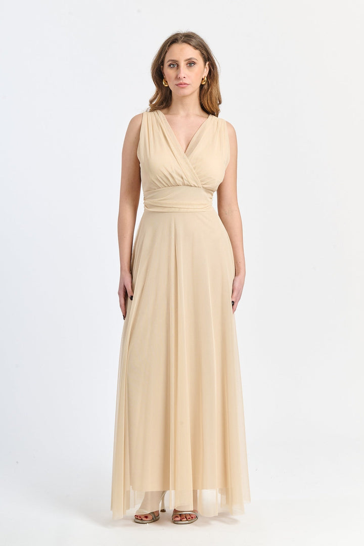 Tulle Bridesmaid Dress with V-Neck Flavia