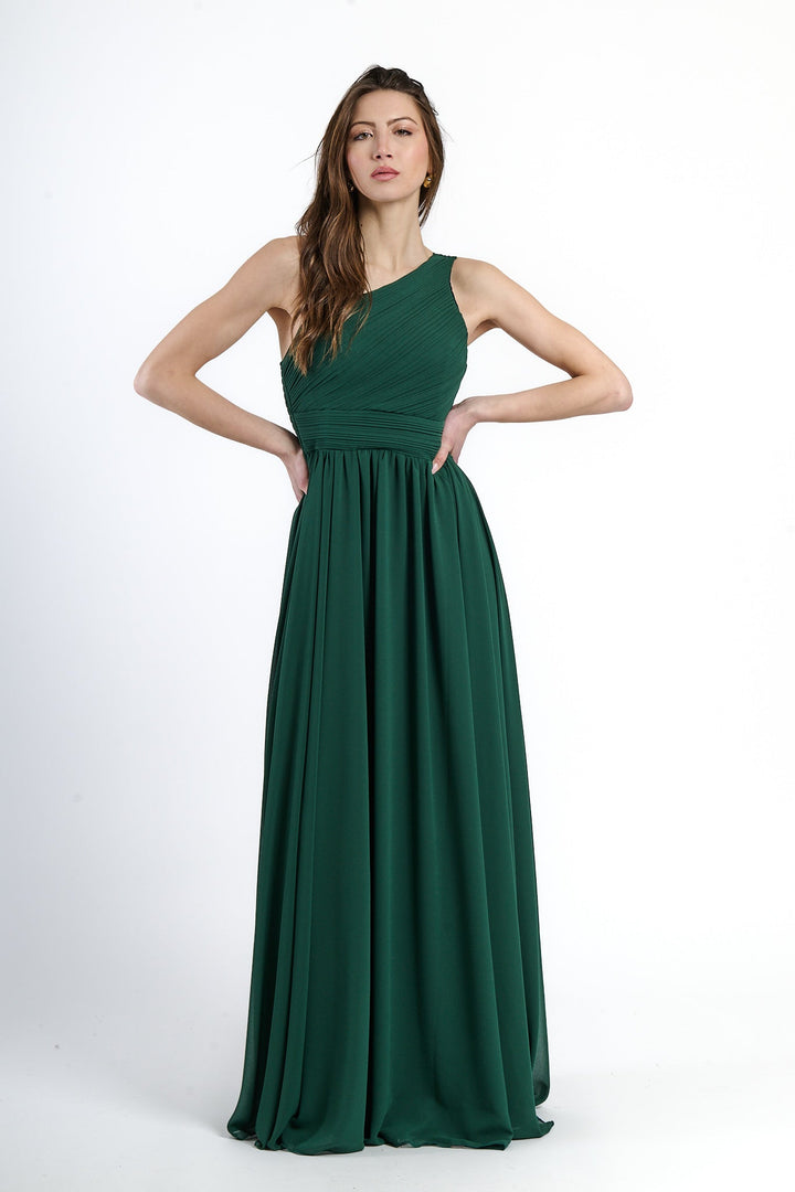 Asymmetrical Tulle Long Dress Luna