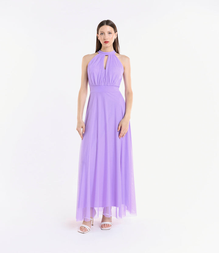 Long tulle cut-out dress Lucrezia