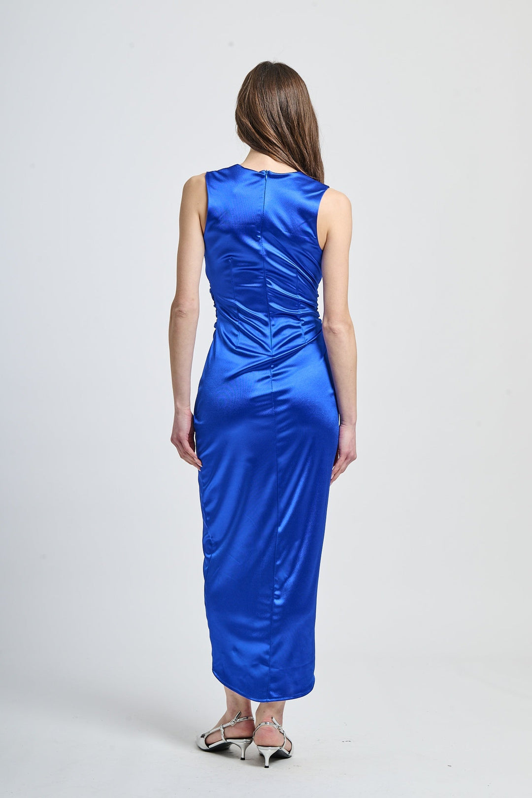 Long Sleeveless Satin Dress Eleonora