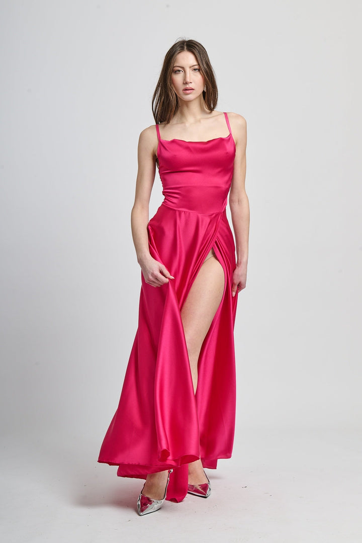 Elegant Long Dress with Side Slit Maria
