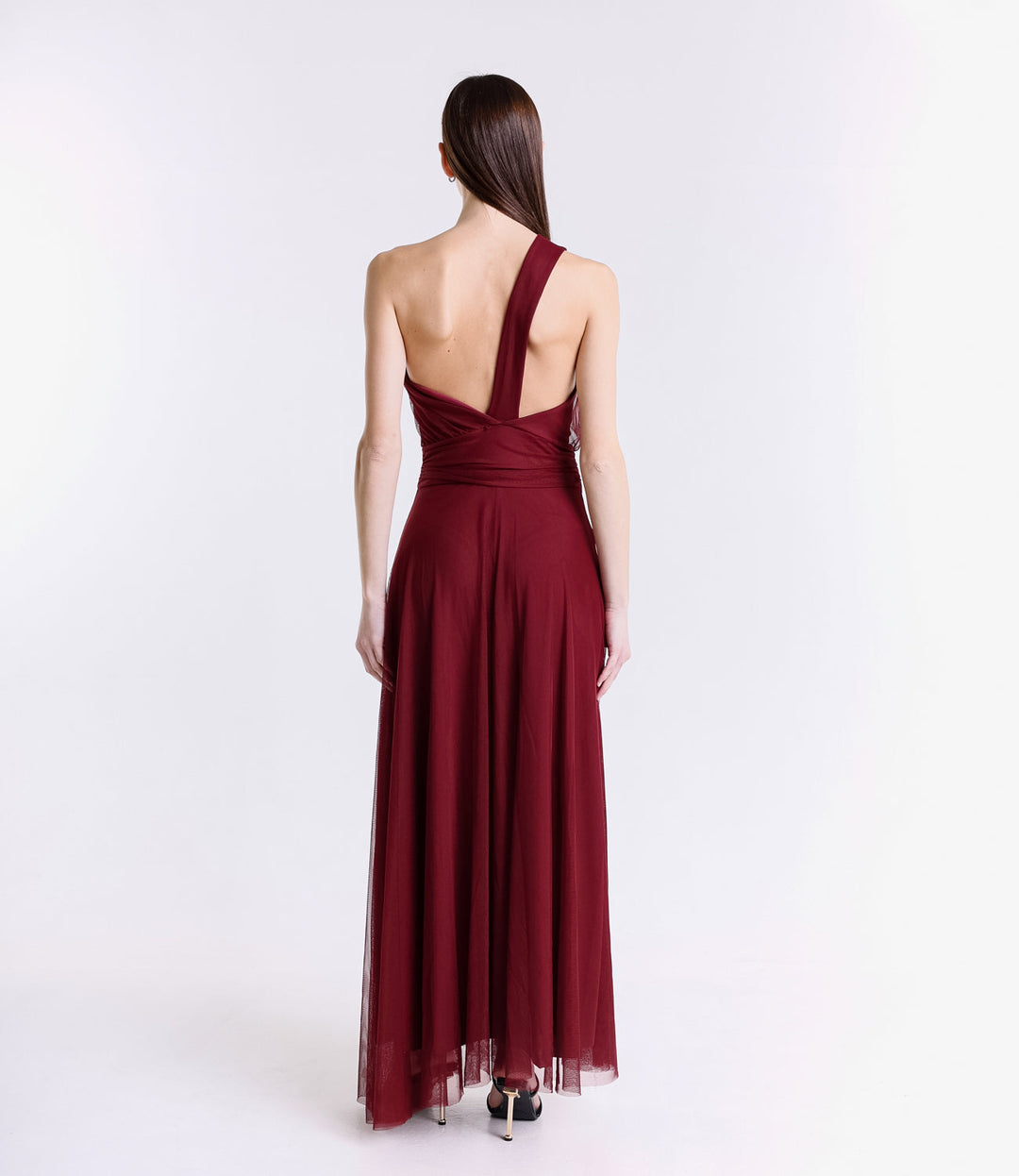 Lily One-Shoulder Long Tulle Dress