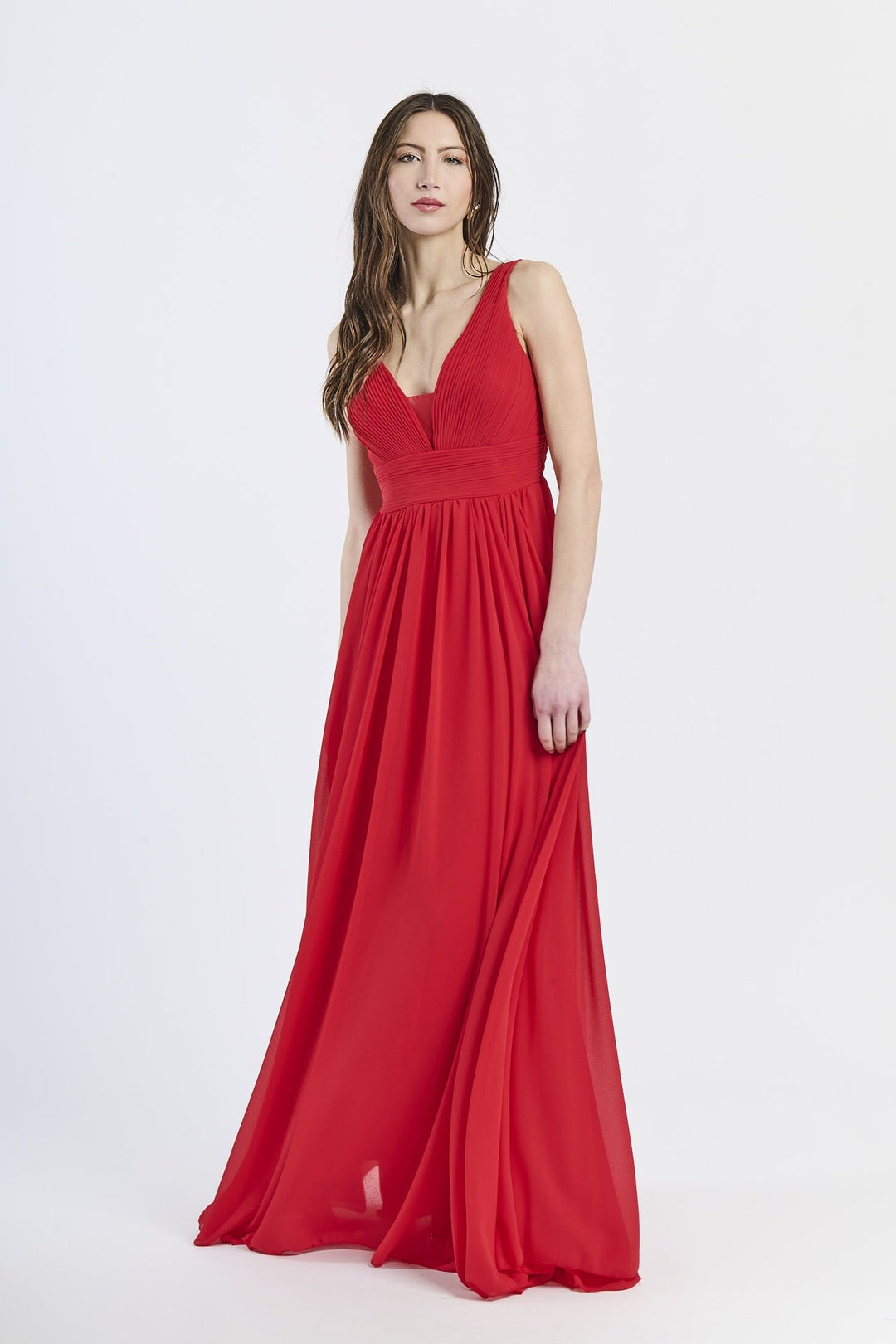 Wide Long Chiffon Bridesmaid Dress Zoe