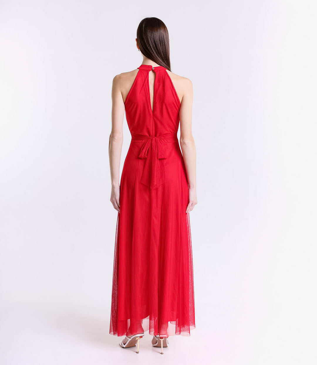 Long tulle cut-out dress Lucrezia