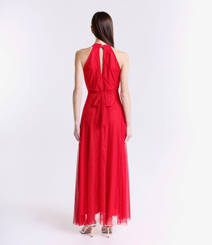 Long tulle cut-out dress Lucrezia