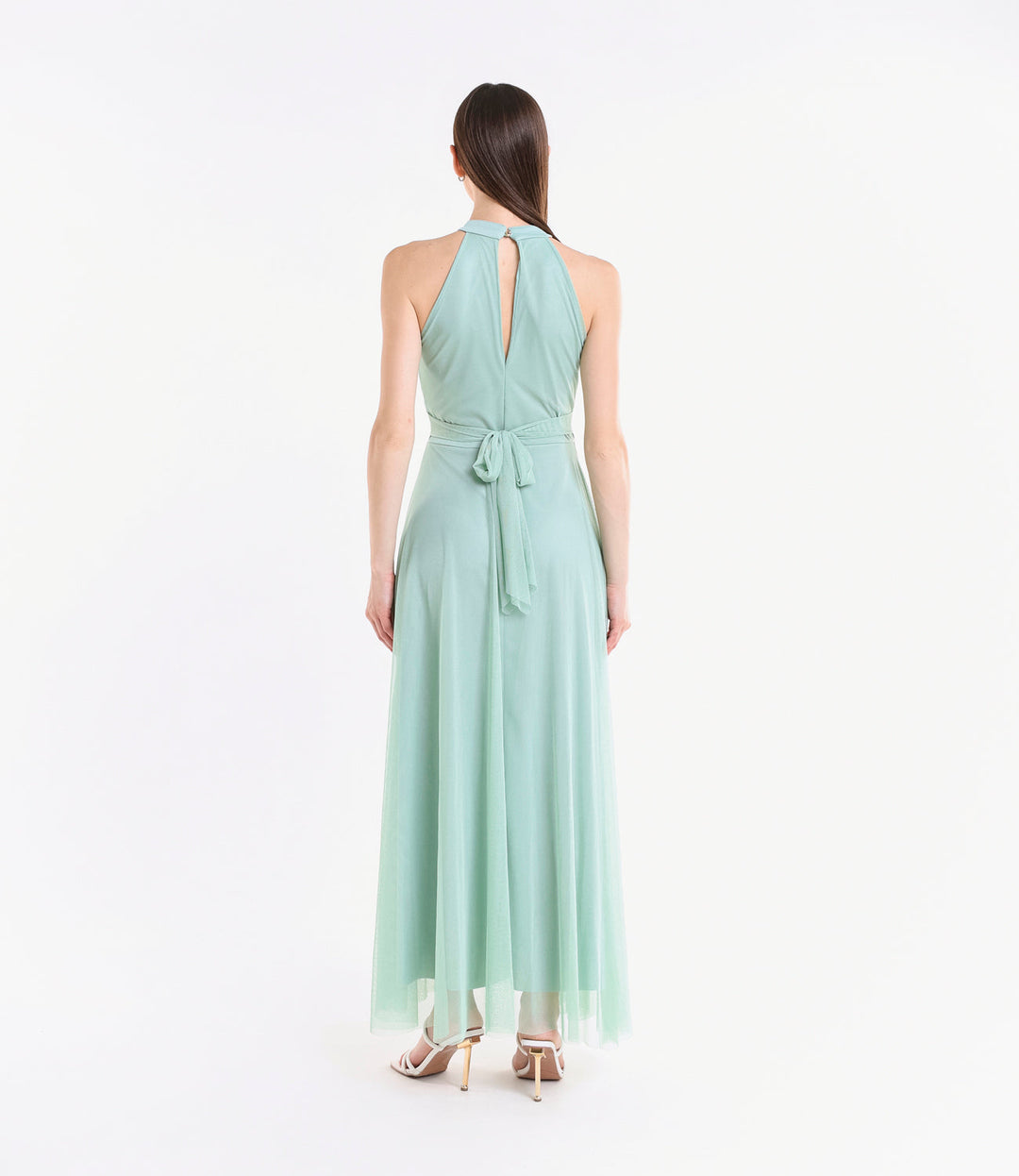 Long tulle cut-out dress Lucrezia