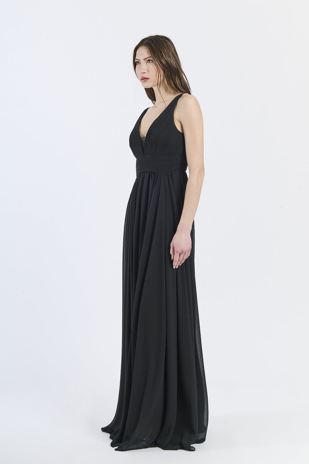 Wide Long Chiffon Bridesmaid Dress Zoe