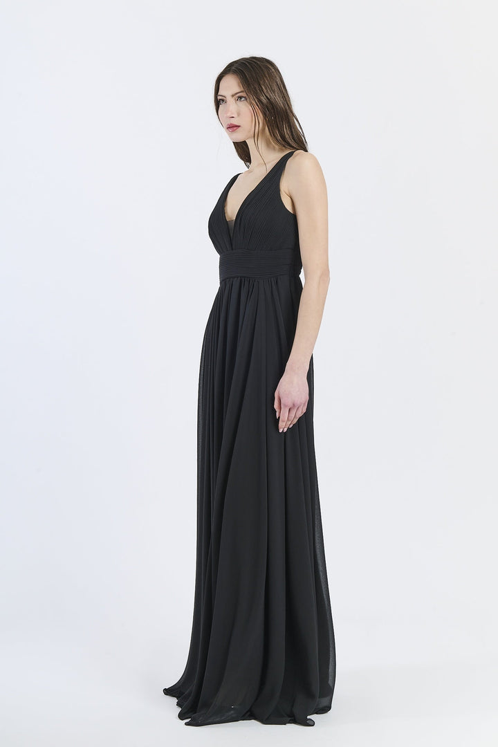 Wide Long Chiffon Bridesmaid Dress Zoe