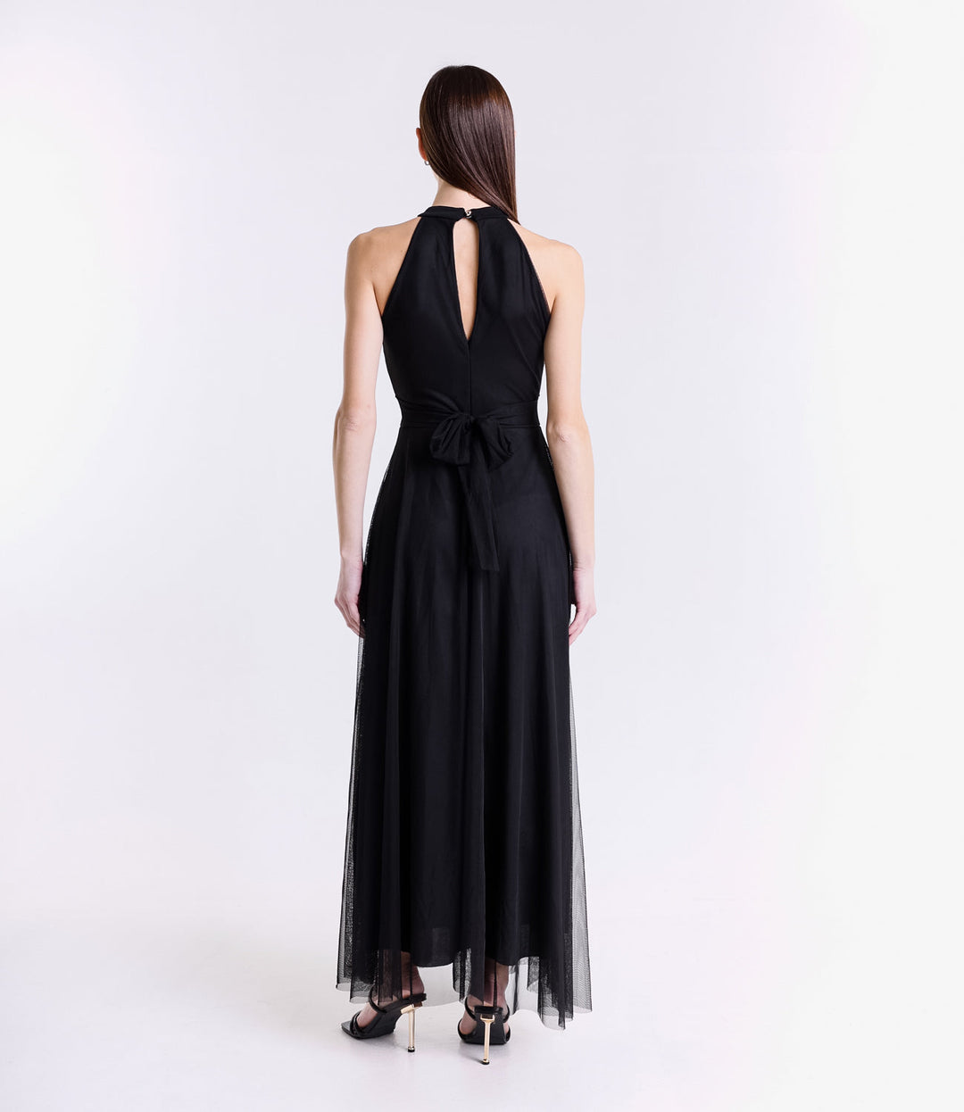 Long tulle cut-out dress Lucrezia