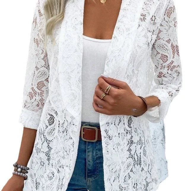 Félicie™ - Elegant Lace Blazer Lightweight and Chic