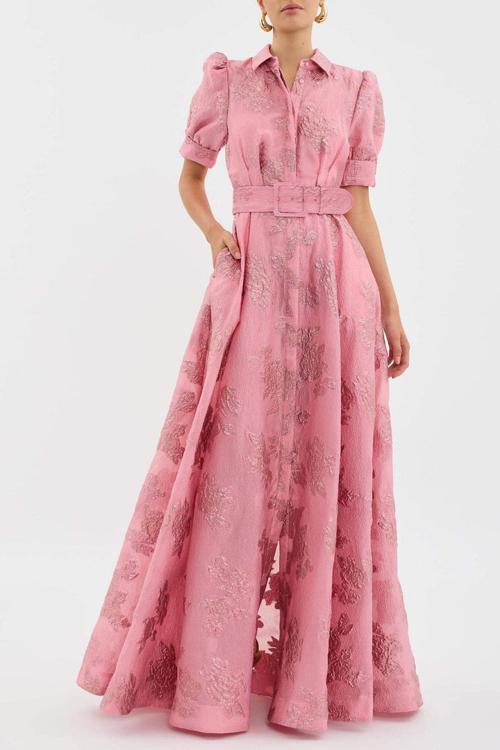 Delia | Stylish Floral Maxi Dress with Belt