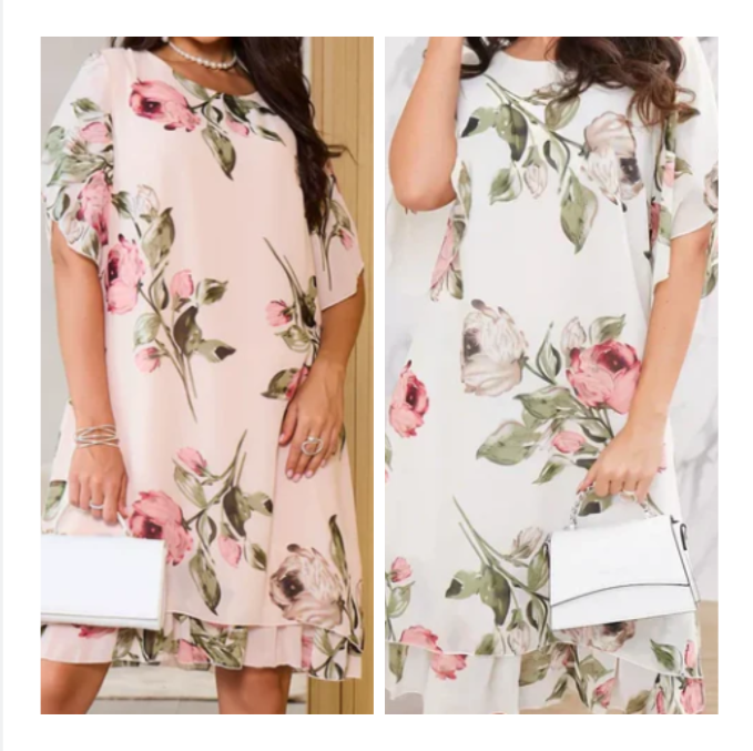 Kalina™ - Chiffon Dress with Flower Petals