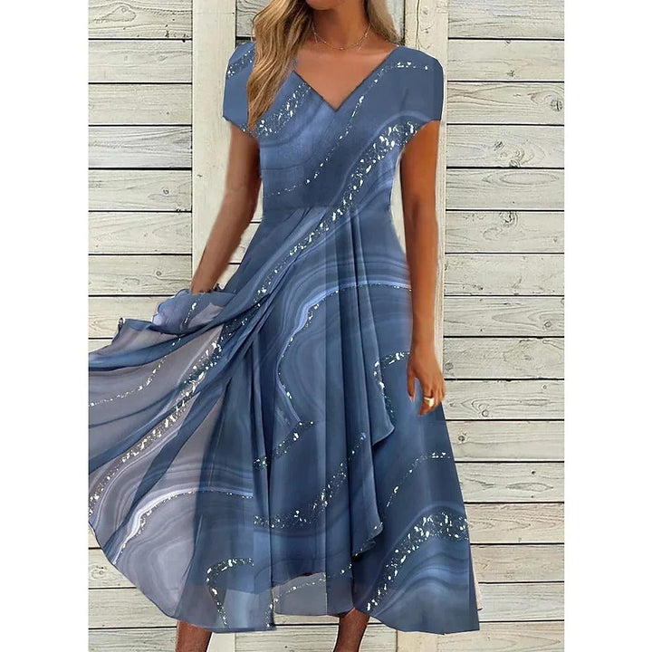 Rosalinde™ - Midi Dress with V-Neck