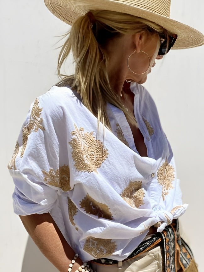 Elina™ - Chic Ibiza Style Blouse