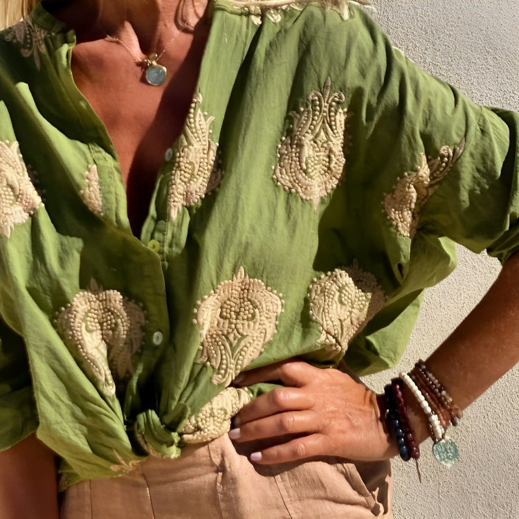 Elina™ - Chic Ibiza Style Blouse