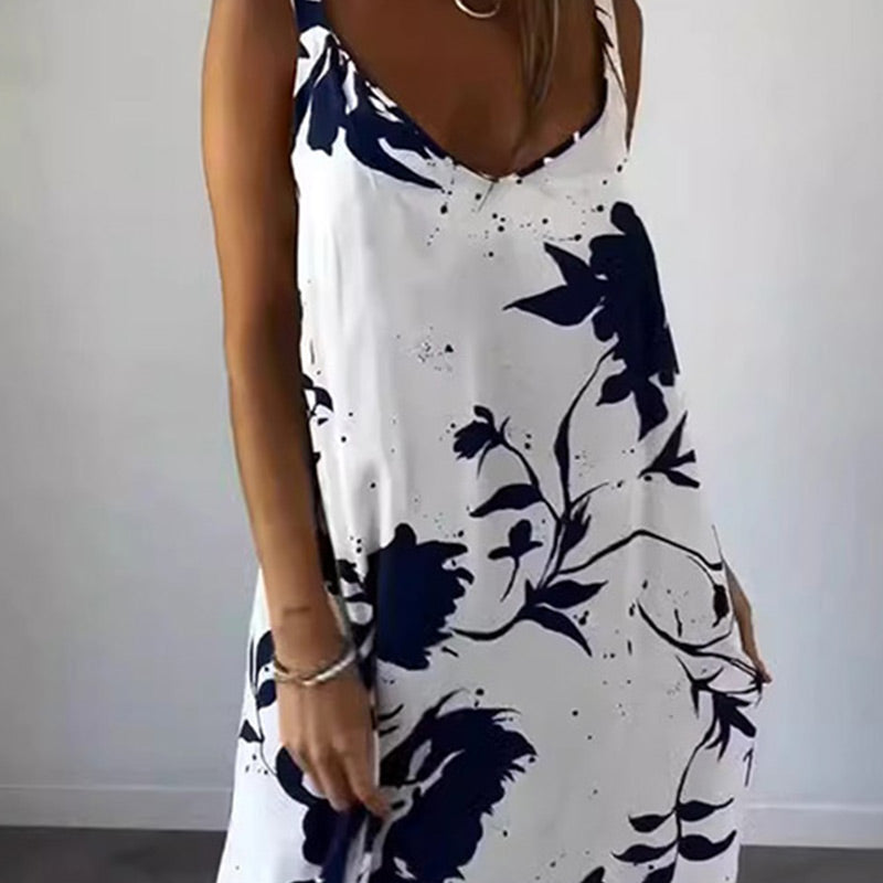 Celestia™ - Women's Sleeveless Cotton Floral Summer Dress