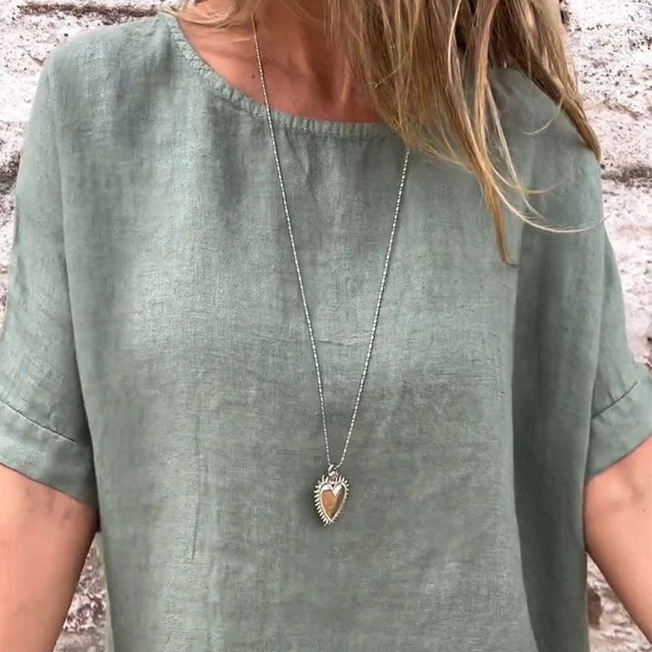 Kira™ - Casual Cotton and Linen Blouse