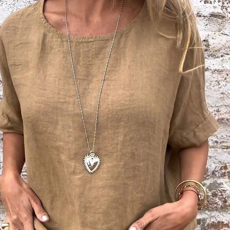 Kira™ - Casual Cotton and Linen Blouse