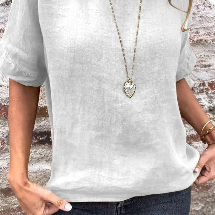 Kira™ - Casual Cotton and Linen Blouse