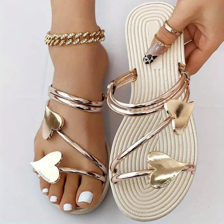Isaline™ - Open-Toe Flat Orthopedic Sandals in Heart Shape