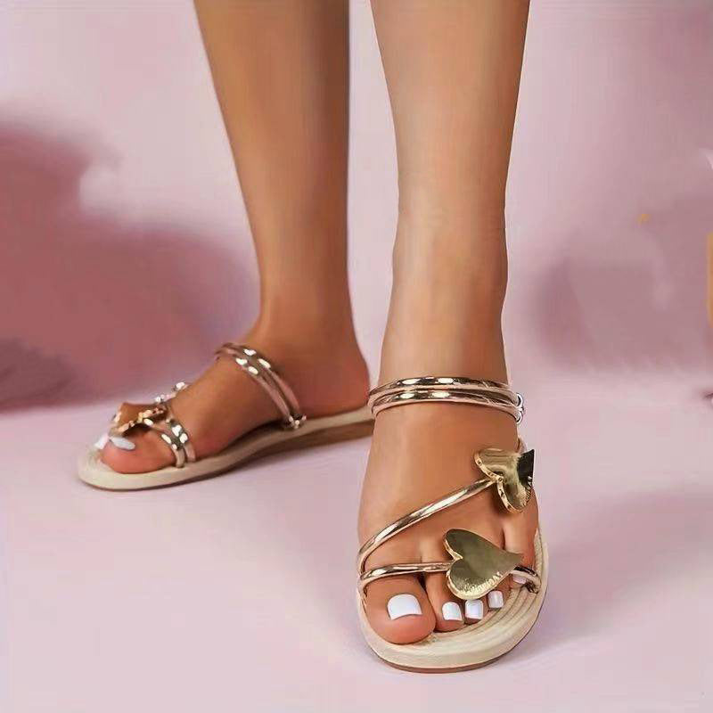 Isaline™ - Open-Toe Flat Orthopedic Sandals in Heart Shape