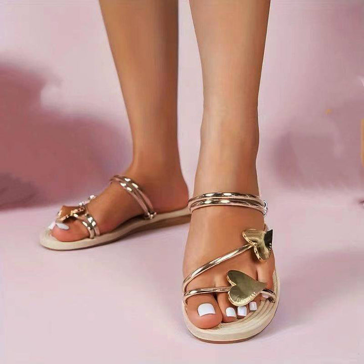 Isaline™ - Open-Toe Flat Orthopedic Sandals in Heart Shape