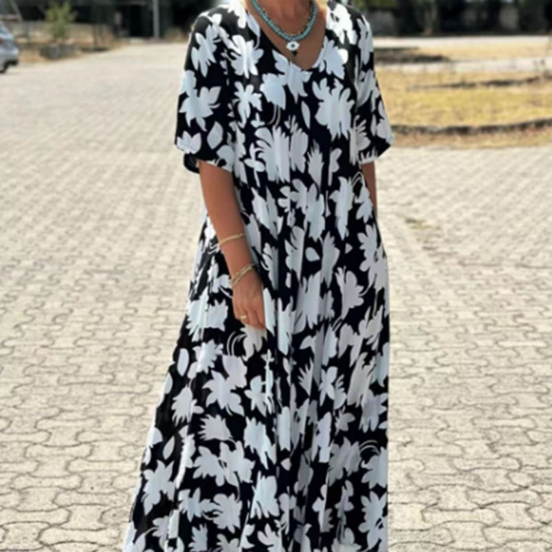 Lilac™ - Casual Printed Long Dress
