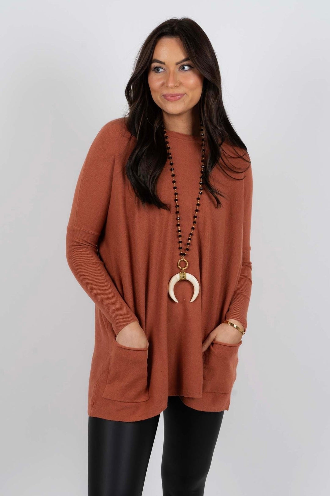Chanel™ - Long Sleeve Tunic Pullover with Pockets for Women
