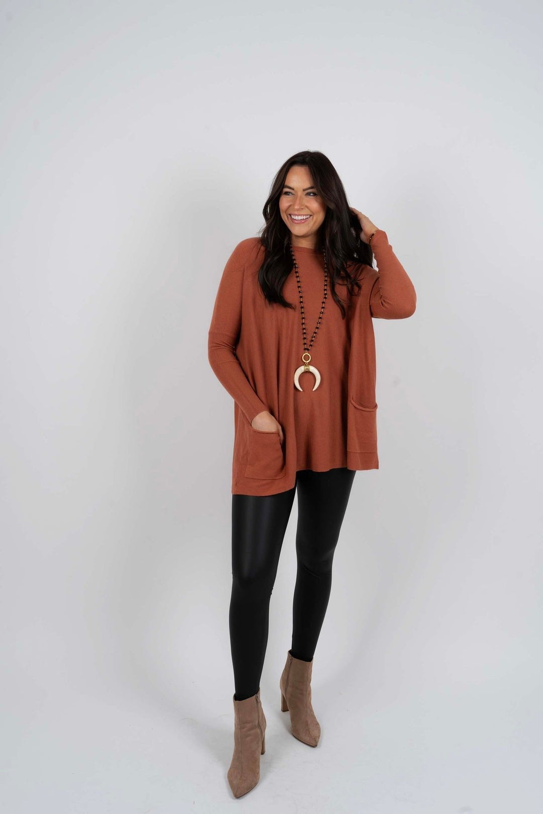 Chanel™ - Long Sleeve Tunic Pullover with Pockets for Women