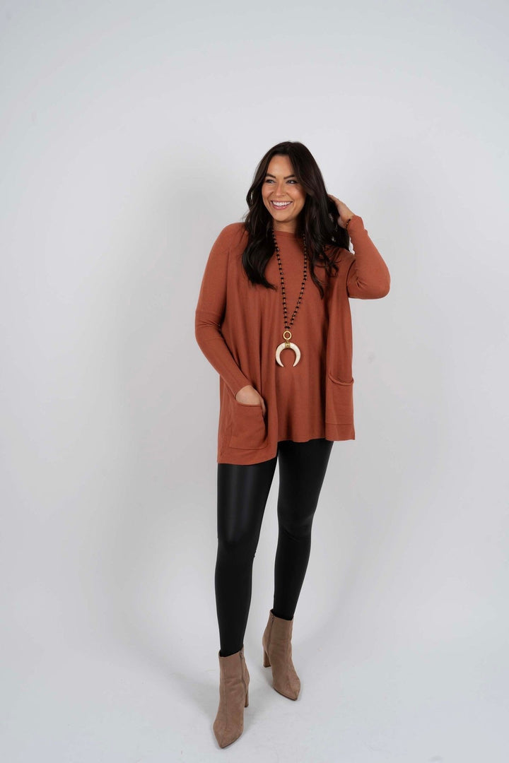 Chanel™ - Long Sleeve Tunic Pullover with Pockets for Women