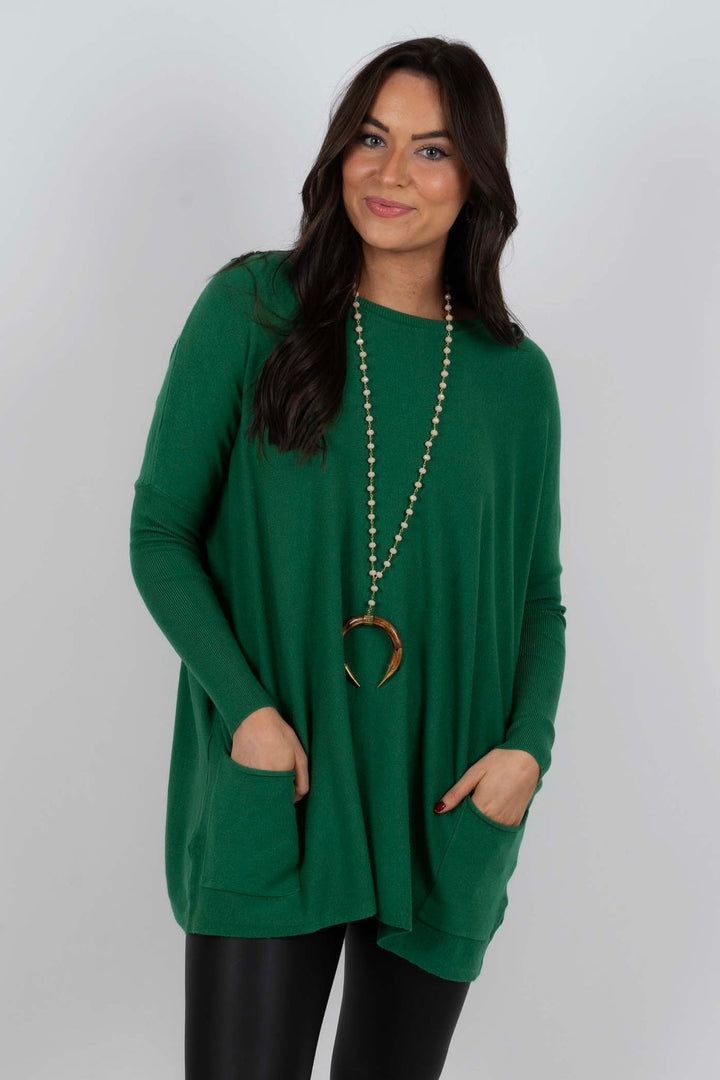 Chanel™ - Long Sleeve Tunic Pullover with Pockets for Women