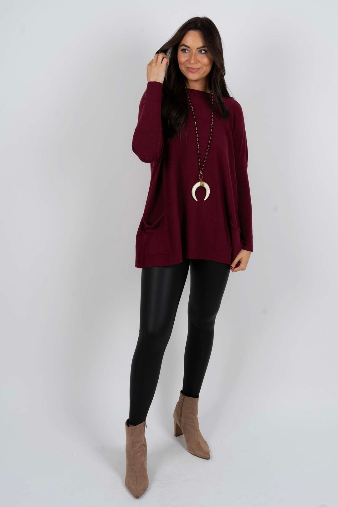 Chanel™ - Long Sleeve Tunic Pullover with Pockets for Women