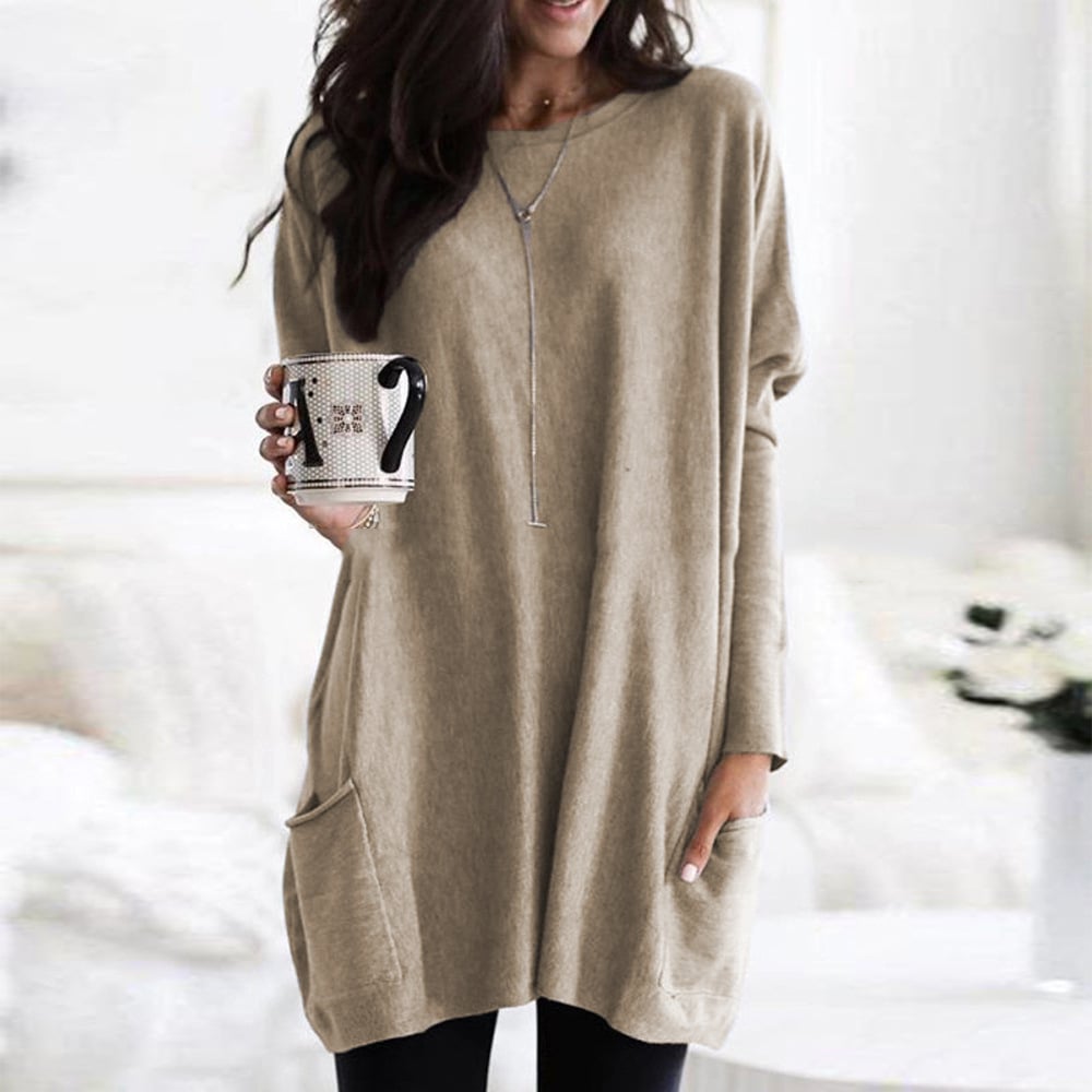 Chanel™ - Long Sleeve Tunic Pullover with Pockets for Women