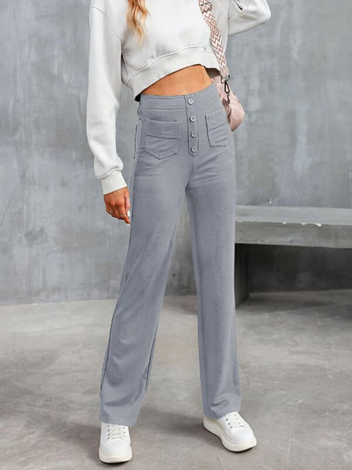 Nara™ - High Elasticity - High-Waisted Straight Leg Casual Pants