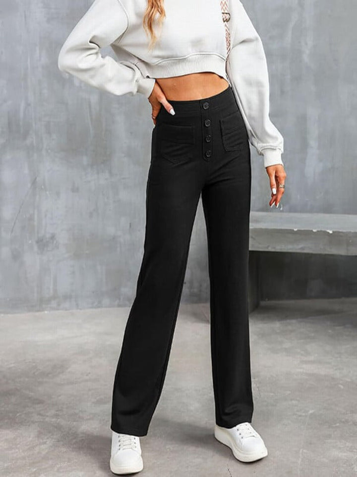 Nara™ - High Elasticity - High-Waisted Straight Leg Casual Pants