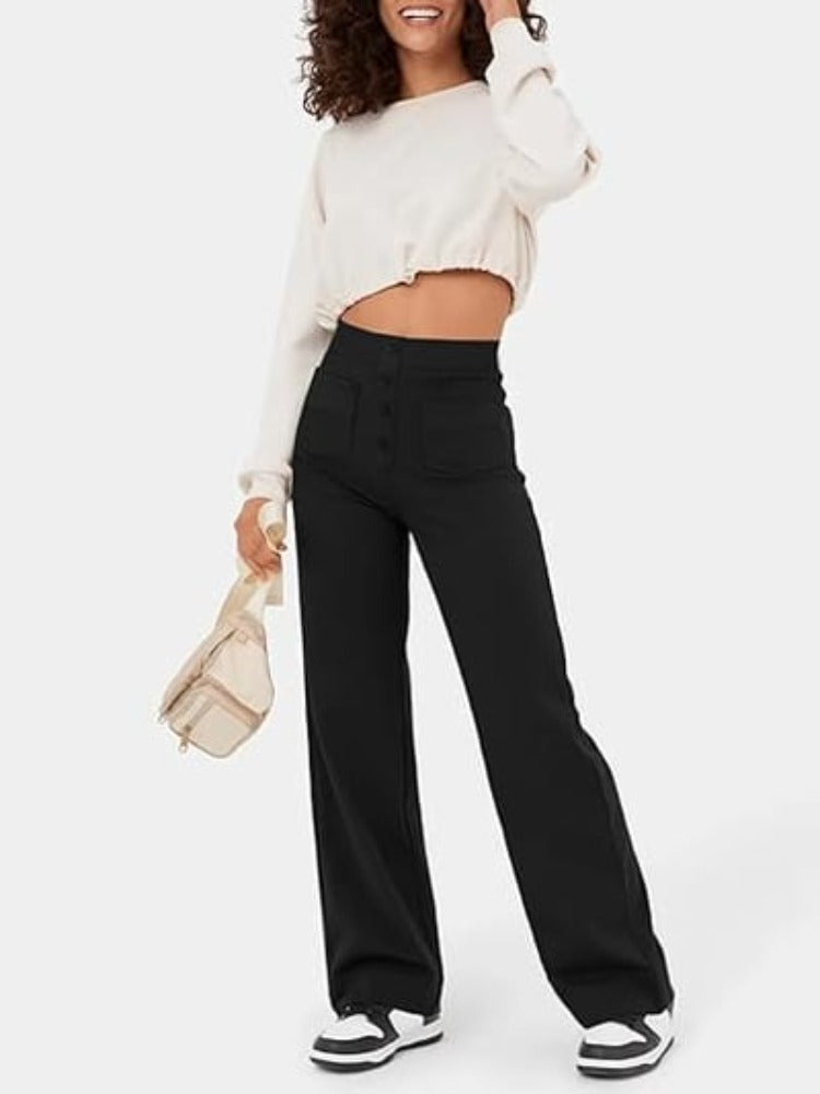 Nara™ - High Elasticity - High-Waisted Straight Leg Casual Pants