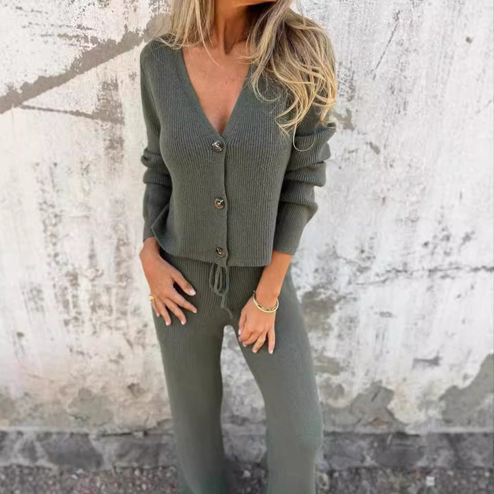 Ilse™ - Elegant Cardigan & Pants Set for Women