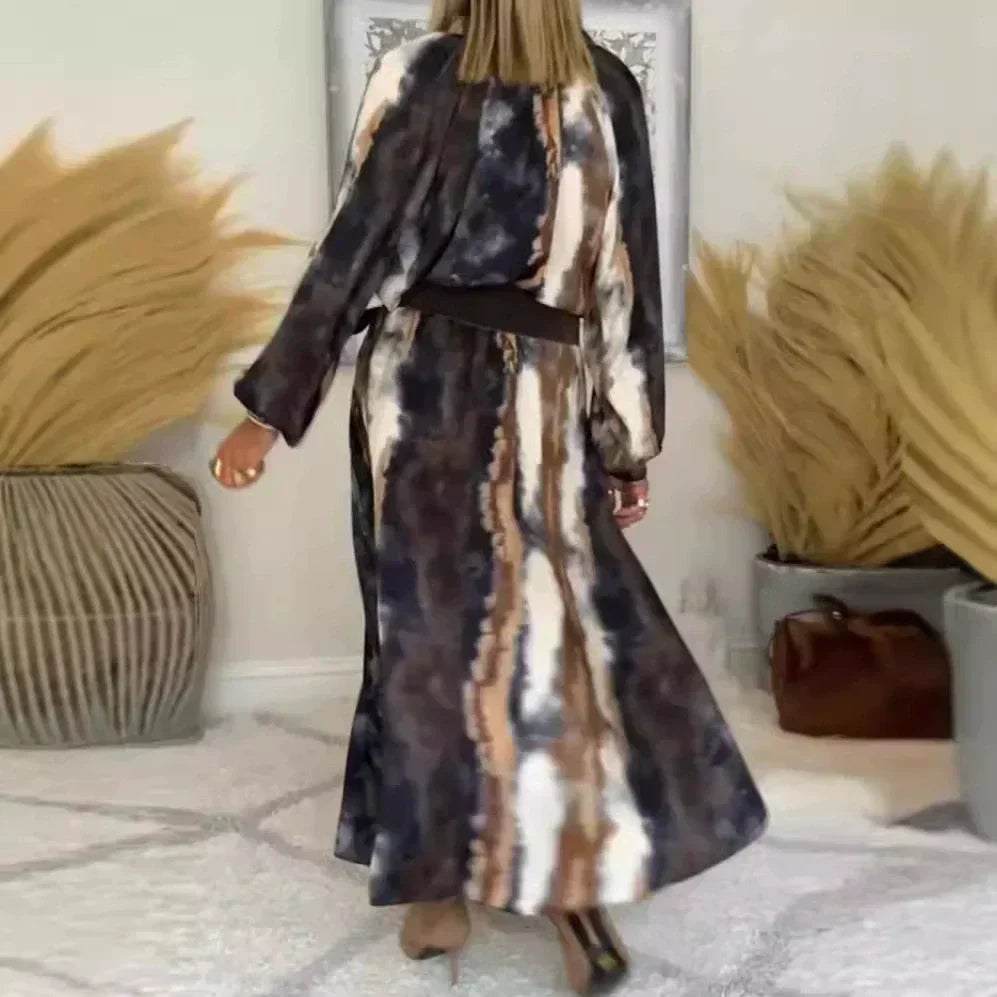 Selma™ - Elegant Long Tie & Dye Dress