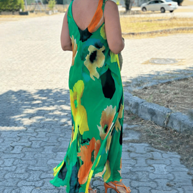 Maren™ - Sleeveless Flared Dress with Floral Print