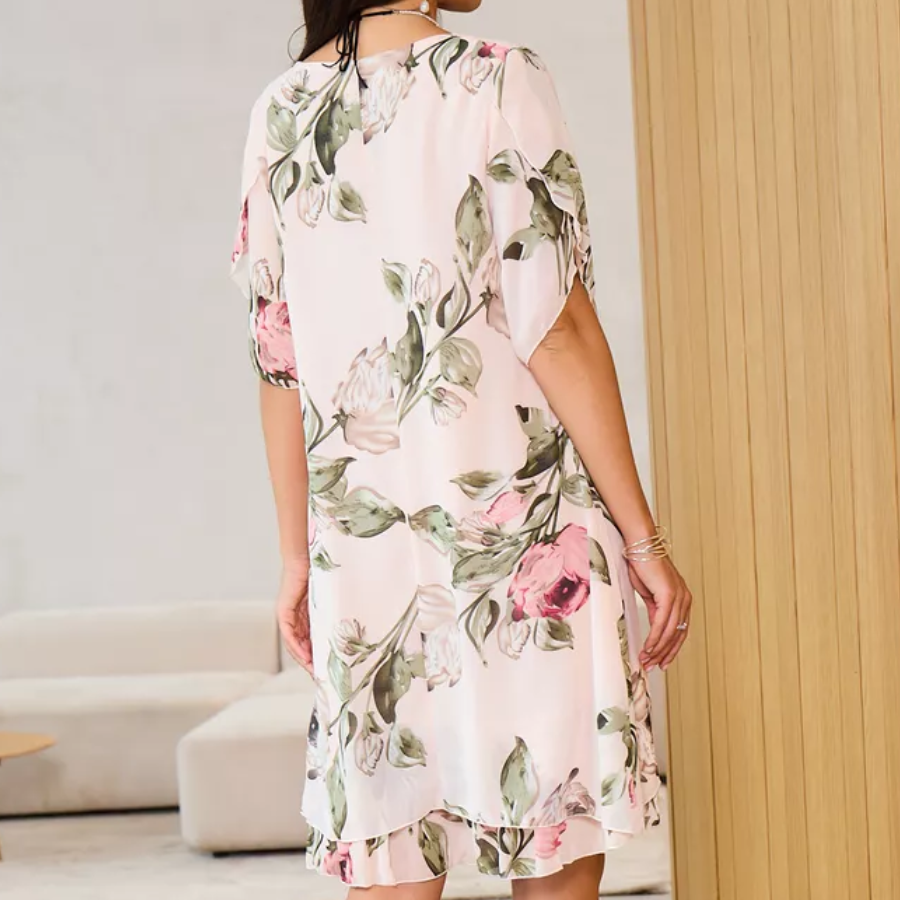 Kalina™ - Chiffon Dress with Flower Petals