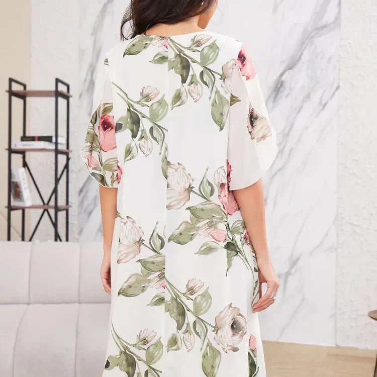 Kalina™ - Chiffon Dress with Flower Petals
