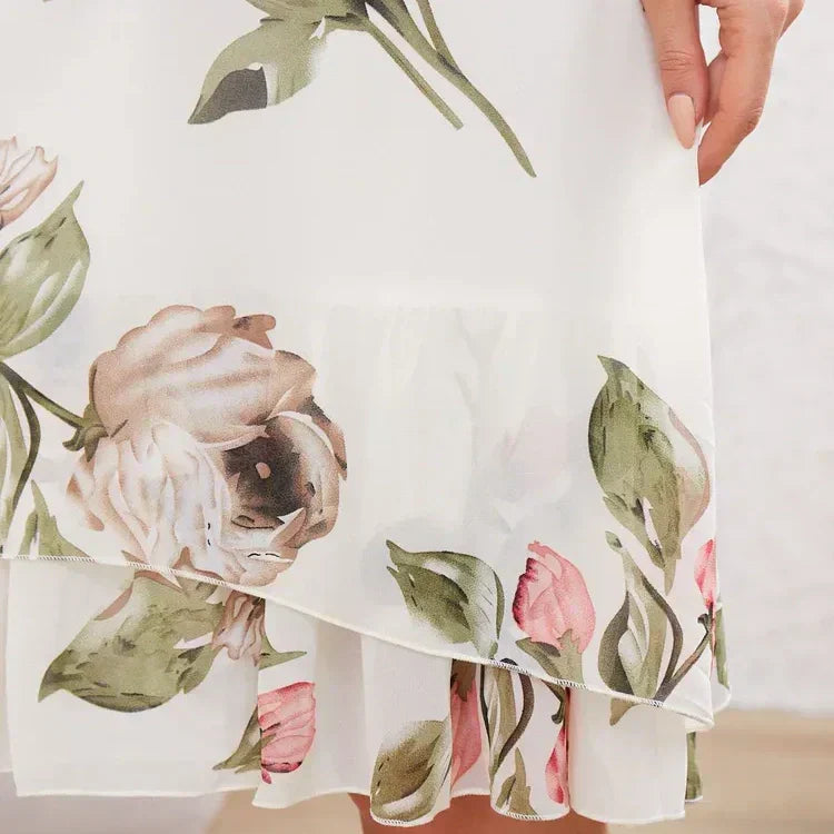 Kalina™ - Chiffon Dress with Flower Petals