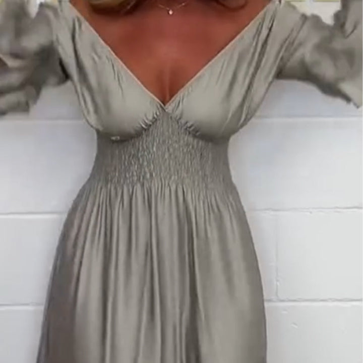 Sybille™ - Flared Dress with Ruffles and High Waist