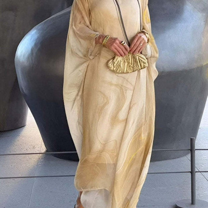 Lenora™ - Elegant Marble Chiffon Dresses with Print