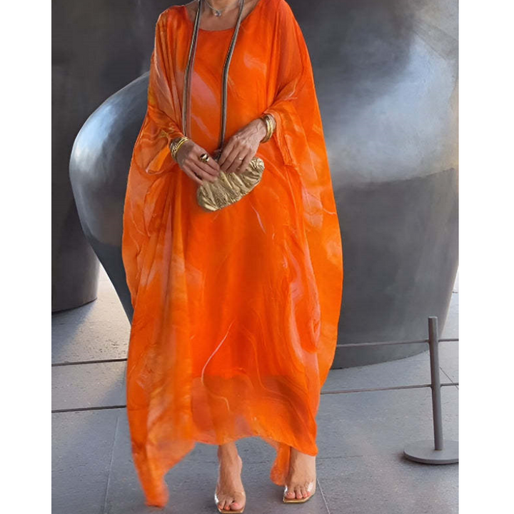 Lenora™ - Elegant Marble Chiffon Dresses with Print